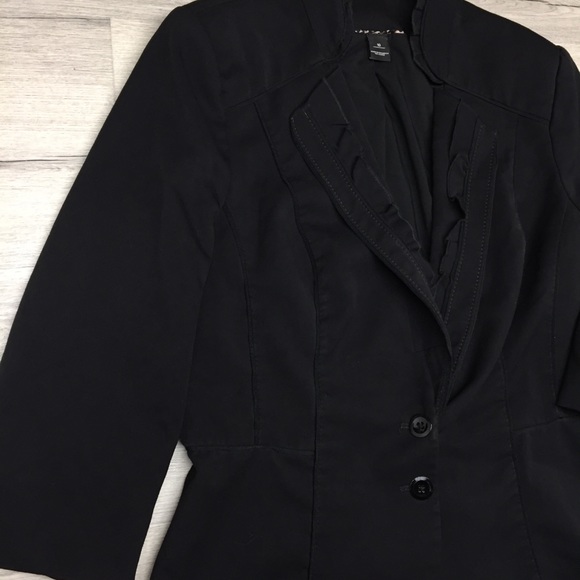 WHBM Seasonless Ruffle Lapel Jacket, Sz 10 - Picture 2 of 7